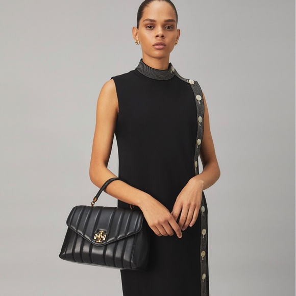 💯 Tory burch Kira quilted satchel top handle large - Picture 4 of 13